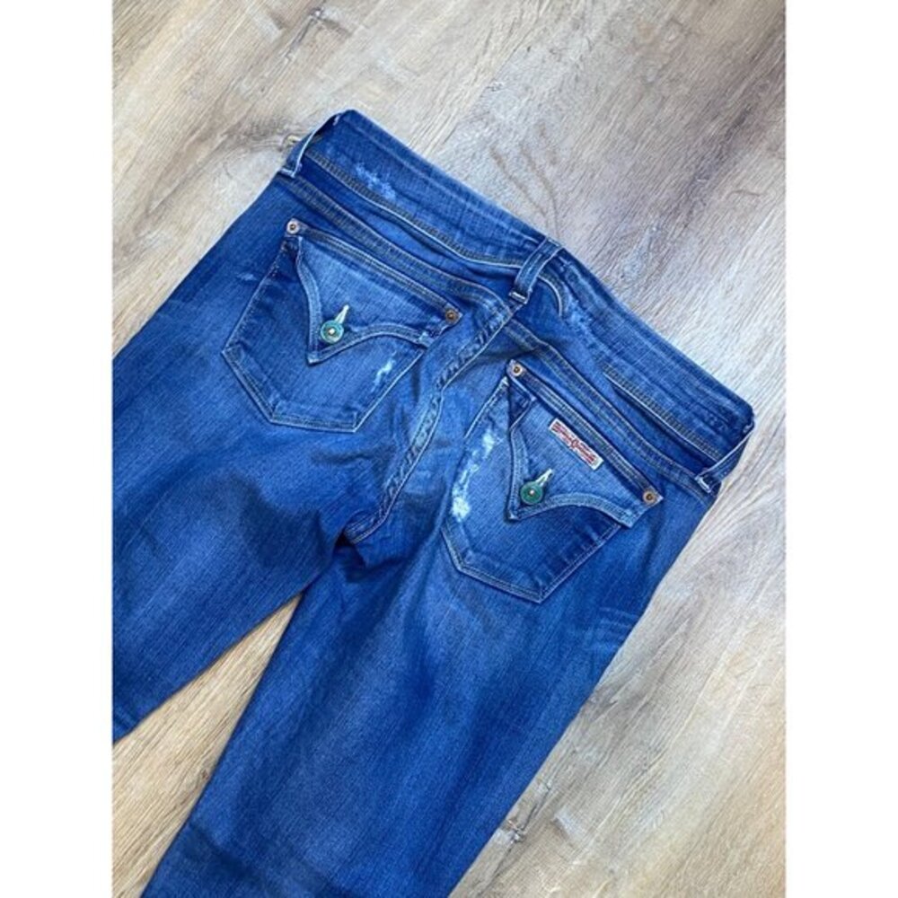 Hudson Womens Distressed Skinny Jeans 26DN Blue Denim Cotton Stretch Made In USA - Picture 11 of 11